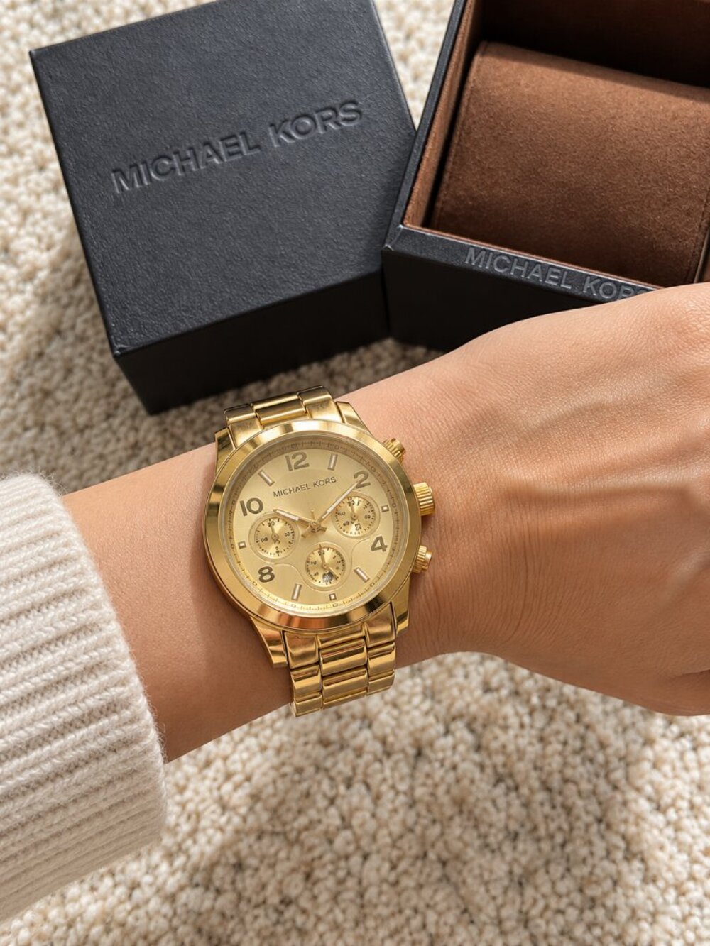 Michael Kors Women's Watch Runway MK5055 Gold Tone